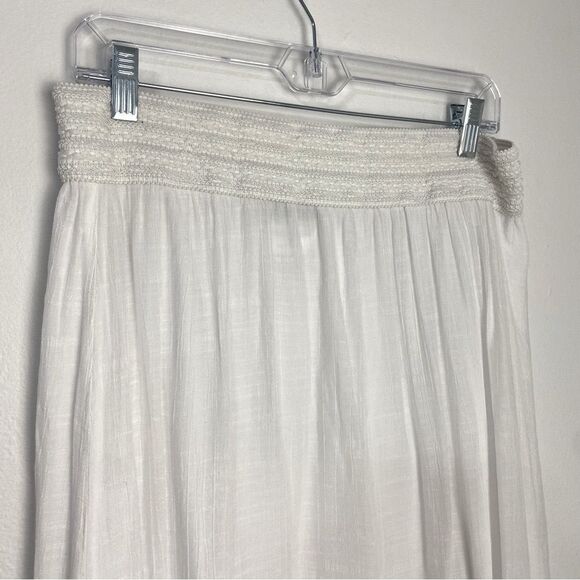 Alyx White High-Low Maxi Skirt XL Gauzy Boho Resort Gypsy Hippie Beachy Flowy - Picture 7 of 12